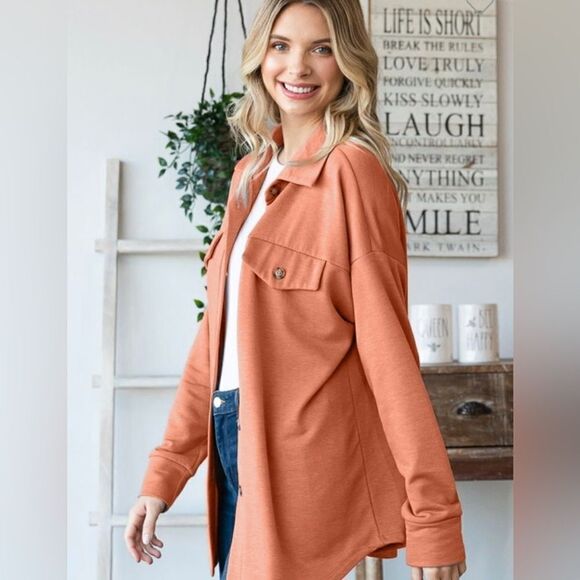 Rust Colored‎ Casual Jacket - Picture 3 of 4